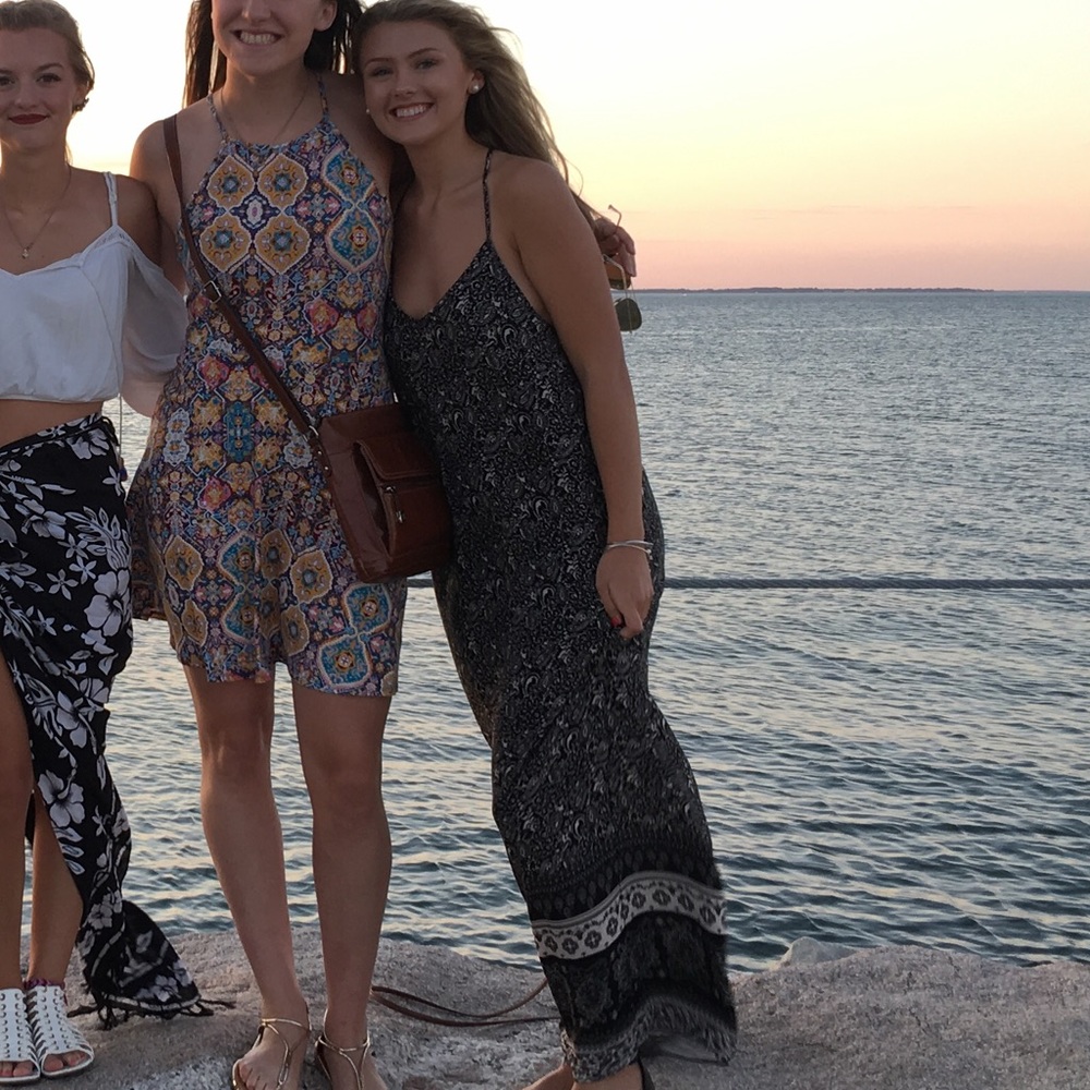 BLACK AND WHITE MAXI DRESS